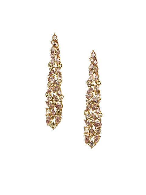 

Alamod Gold-Plated & Pink Contemporary Drop Earrings