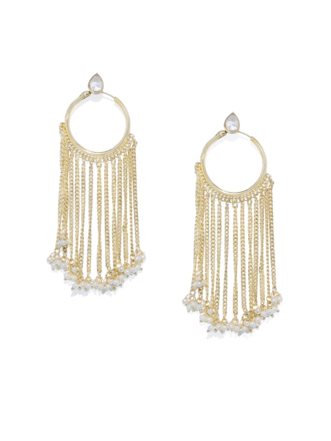 

Alamod Gold-Plated & White Classic Drop Earrings