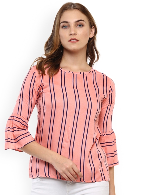

Mayra Women Pink Striped Top
