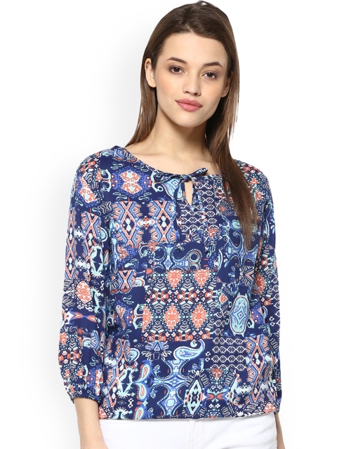 

Mayra Women Blue Printed Top