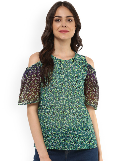 

Mayra Women Green Printed Top