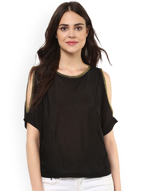 

Mayra Women Black Embellished Top