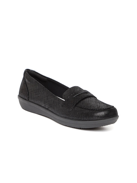 

Clarks Women Black Penny Loafers