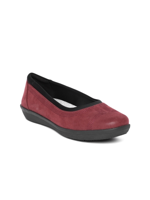 

Clarks Women Burgundy Solid Ballerinas