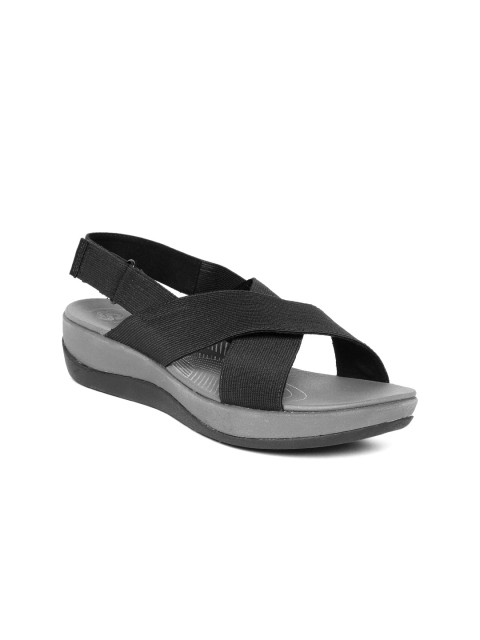 

Clarks Women Black Solid Flatforms