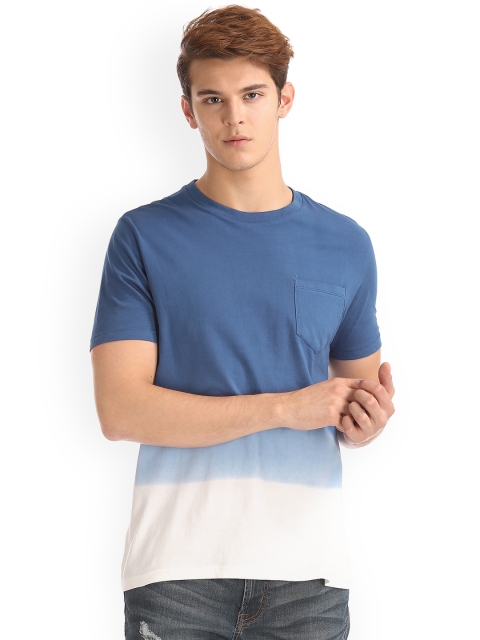

Aeropostale Men Blue Dyed Round Neck T-shirt
