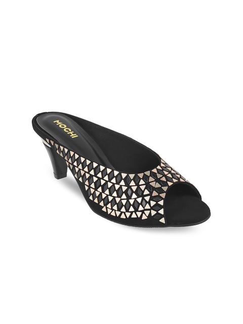 

Mochi Women Black Embellished Heels
