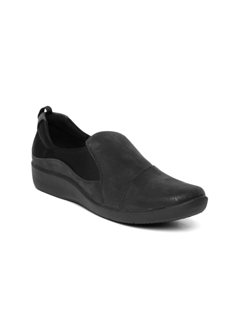 

Clarks Women Black Slip-On Sneakers