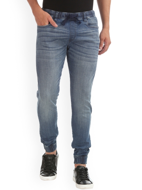 

Aeropostale Men Blue Jogger Mid-Rise Clean Look Stretchable Jeans
