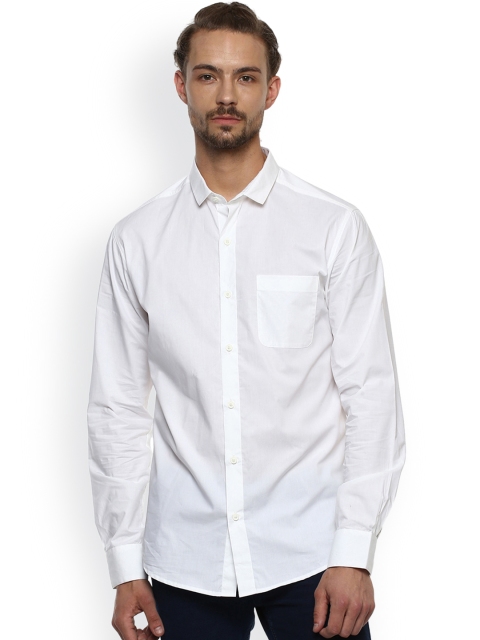 

Mufti Men White Slim Fit Solid Casual Shirt