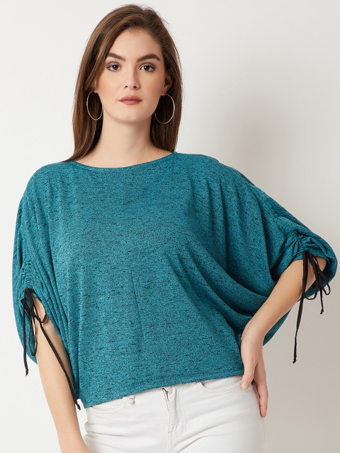 

Miss Chase Women Teal Self Design Top