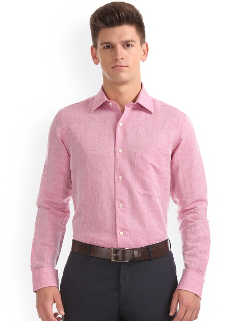 

Arrow Men Pink Regular Fit Self Design Semiformal Shirt