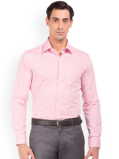 

Arrow Men Pink Regular Fit Printed Semiformal Shirt