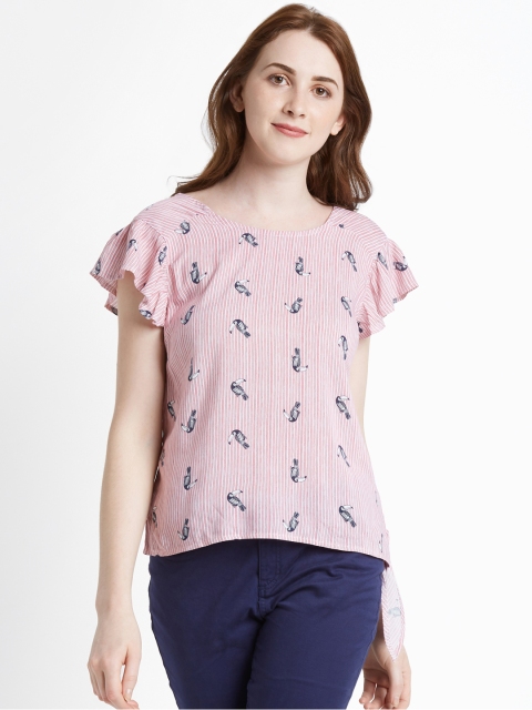 

Honey by Pantaloons Women Pink Printed Top