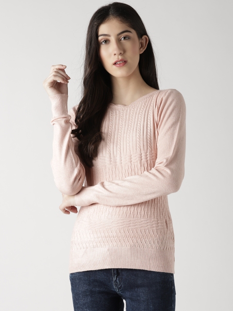 

Fort Collins Women Pink Self-Design Pullover