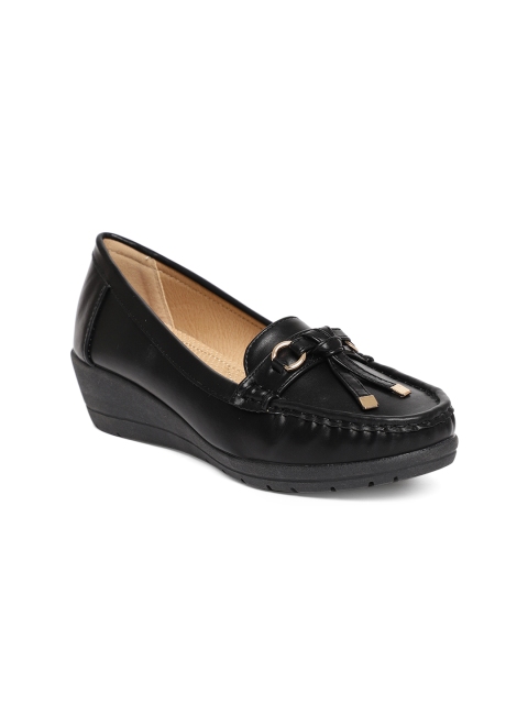 

Addons Women Black Heeled Wedges