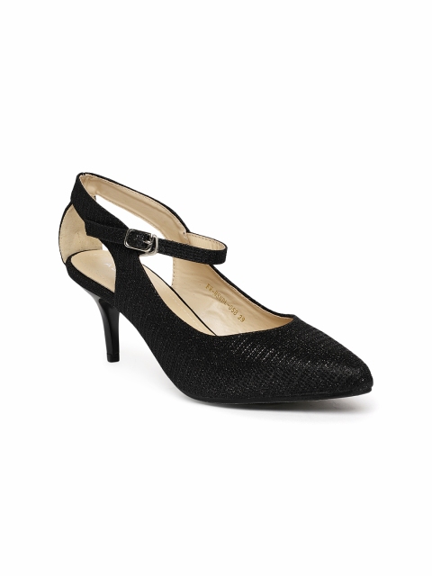 

Addons Women Black Embellished Pumps