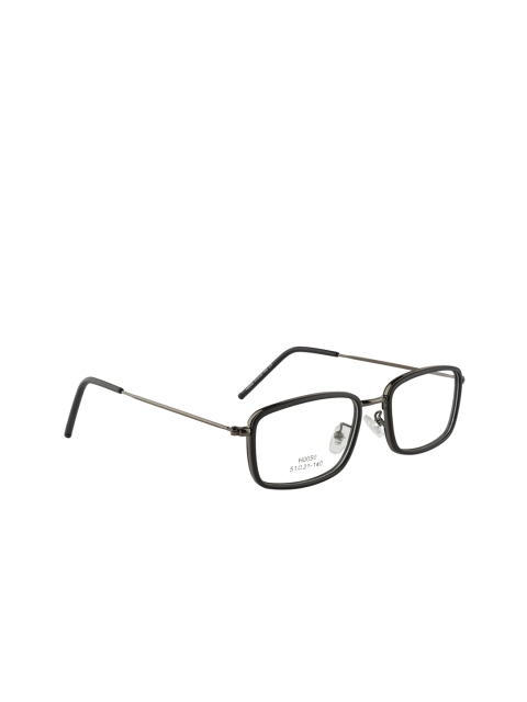 

Clark N Palmer Unisex Grey & Black Solid Full Rim Rectangle Frames CNP-H0050