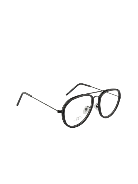 

Clark N Palmer Unisex Black Solid Full Rim Aviator Frames CNP-16009-C1