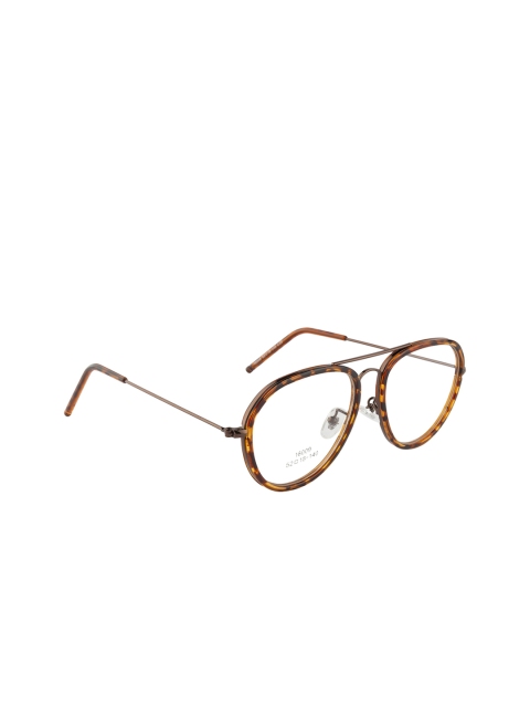 

Clark N Palmer Unisex Brown Tortoise Shell Full Rim Aviator Frames CNP-16009-C35
