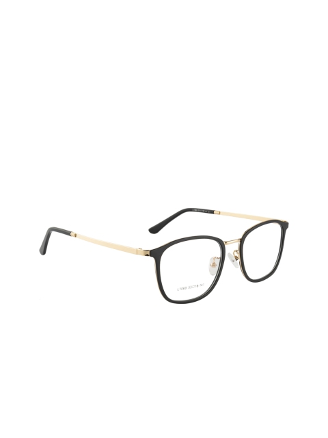 

Clark N Palmer Unisex Black & Gold-Toned Solid Full Rim Square Frames CNP-L1069-C2