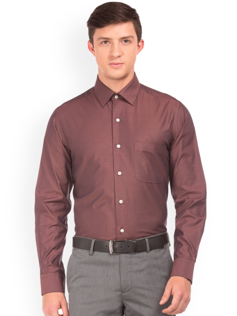 

Arrow Men Brown Regular Fit Printed Semiformal Shirt