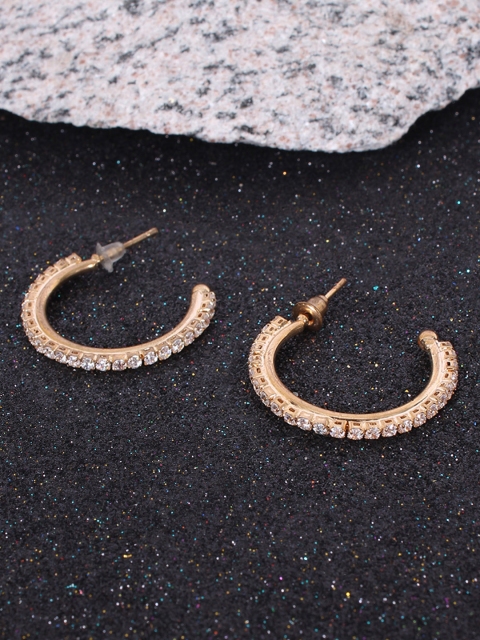 

Ayesha Gold-Toned Circular Half Hoop Earrings