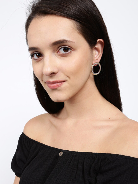 

Ayesha Gold-Toned Circular Drop Earrings