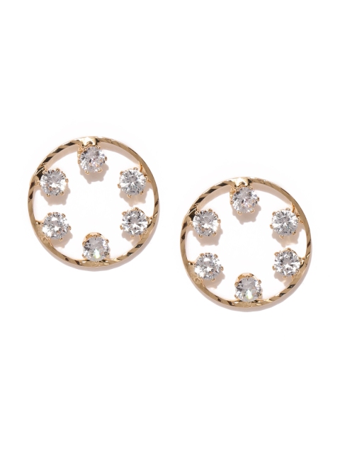 

Ayesha Gold-Toned & White Circular Studs