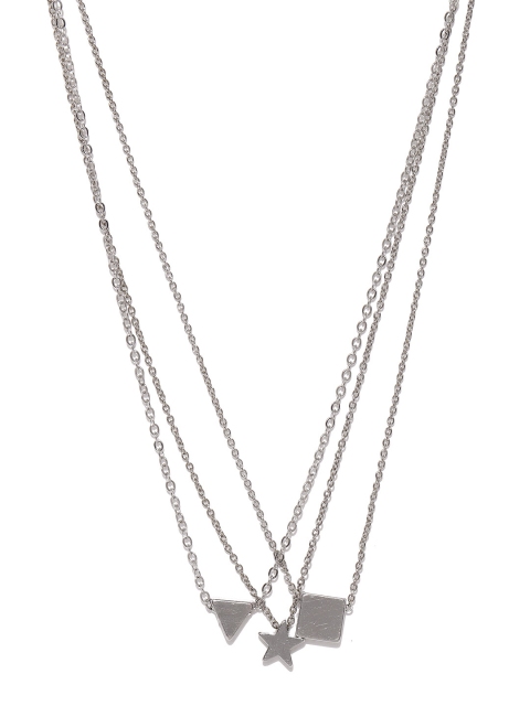 

Ayesha Silver-Toned Metal Layered Necklace