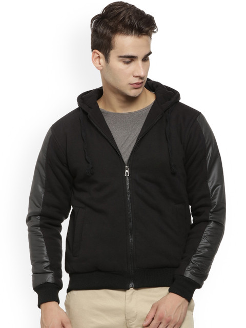 

Campus Sutra Men Black Solid Bomber