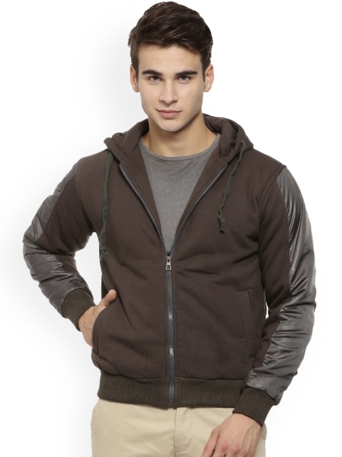 

Campus Sutra Men Brown Solid Bomber