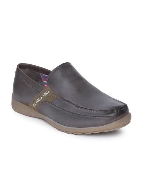 

U.S. Polo Assn. Men Brown Solid Leather Loafers
