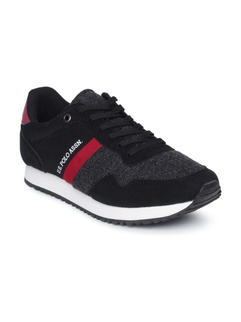 

U.S. Polo Assn. Men Black Solid Sneakers