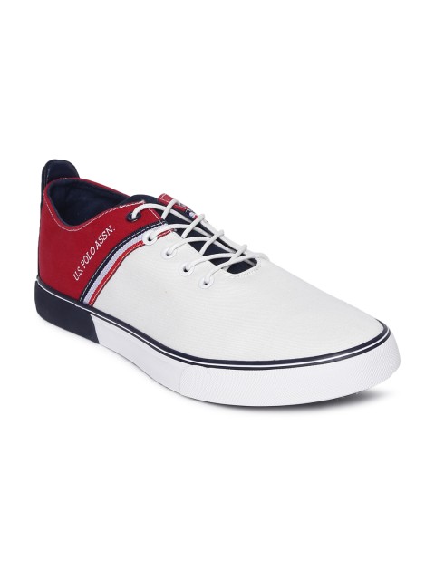 

U.S. Polo Assn. Men Off-White Slip-On Sneakers