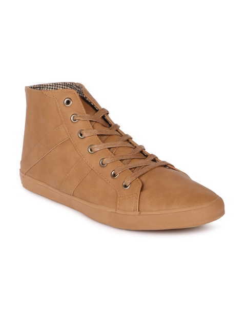 

U.S. Polo Assn. Men Tan Brown TINKER Solid Mid-Top Sneakers