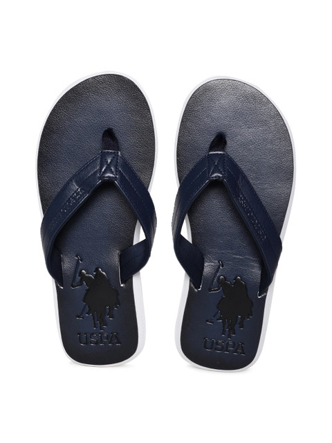 

U.S. Polo Assn. Men Navy Blue Solid Thong Flip-Flops
