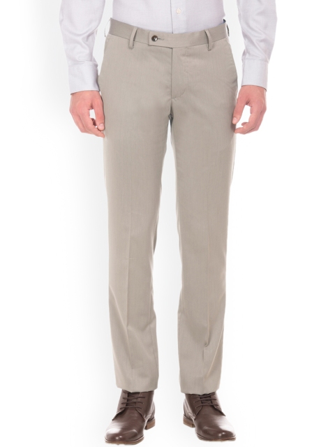 

Arrow Men Beige Slim Fit Solid Regular Trousers