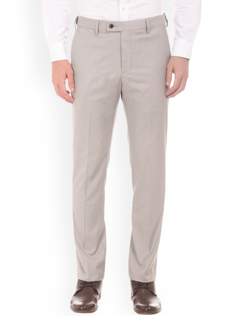

Arrow Men Beige Tapered Fit Solid Formal Trousers