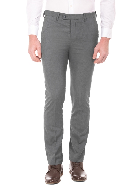 

Arrow Men Grey Regular Fit Self Design Regular Trousers