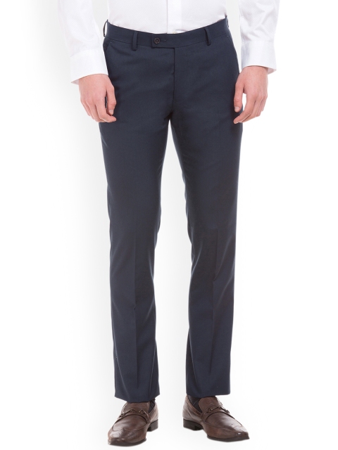 

Arrow Men Navy Blue Slim Fit Solid Formal Trousers
