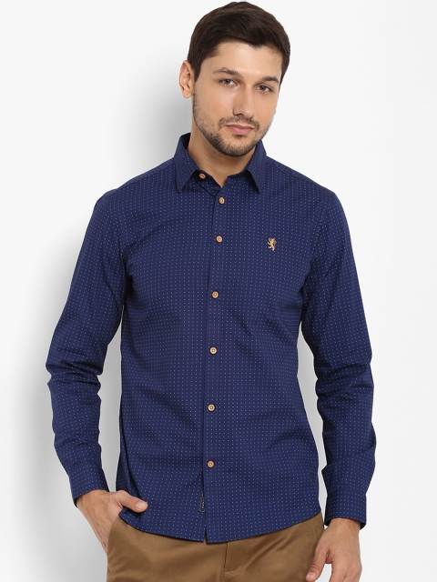 

Red Tape Men Navy Blue Regular Fit Printed Casual Shirt