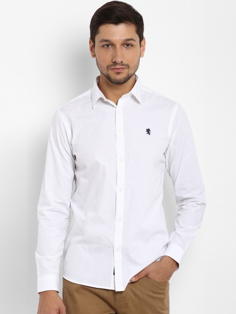 

Red Tape Men White Printed Casual Shirt