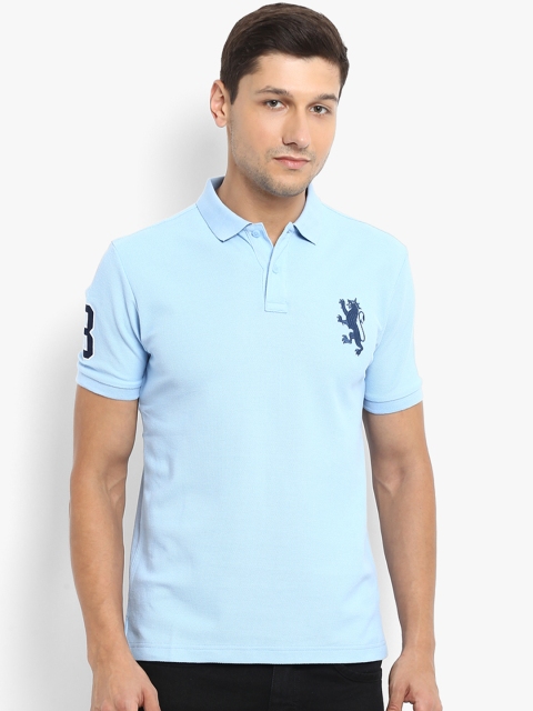 

Red Tape Men Blue Solid Polo Collar T-shirt