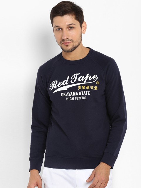 

Red Tape Men Navy Blue Printed Sweatshirt