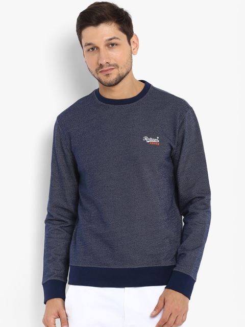 

Red Tape Men Navy Blue Solid Sweatshirt