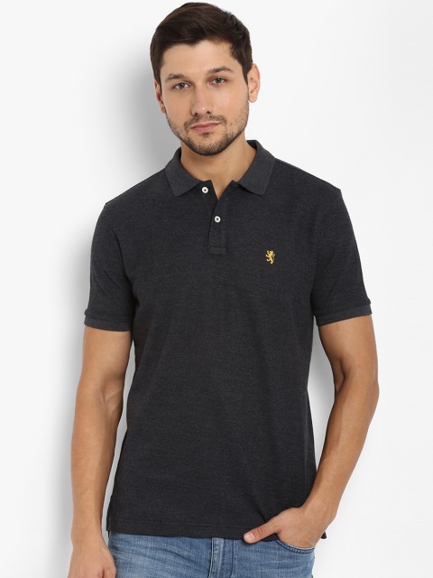 

Red Tape Men Charcoal Solid Polo Collar T-shirt