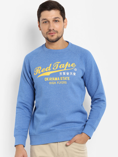 

Red Tape Men Blue Printed Sweatshirt