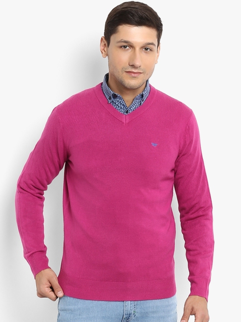 

Red Tape Men Magenta Solid Pullover