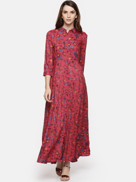 

Annabelle by Pantaloons Women Rust Printed Maxi Dress